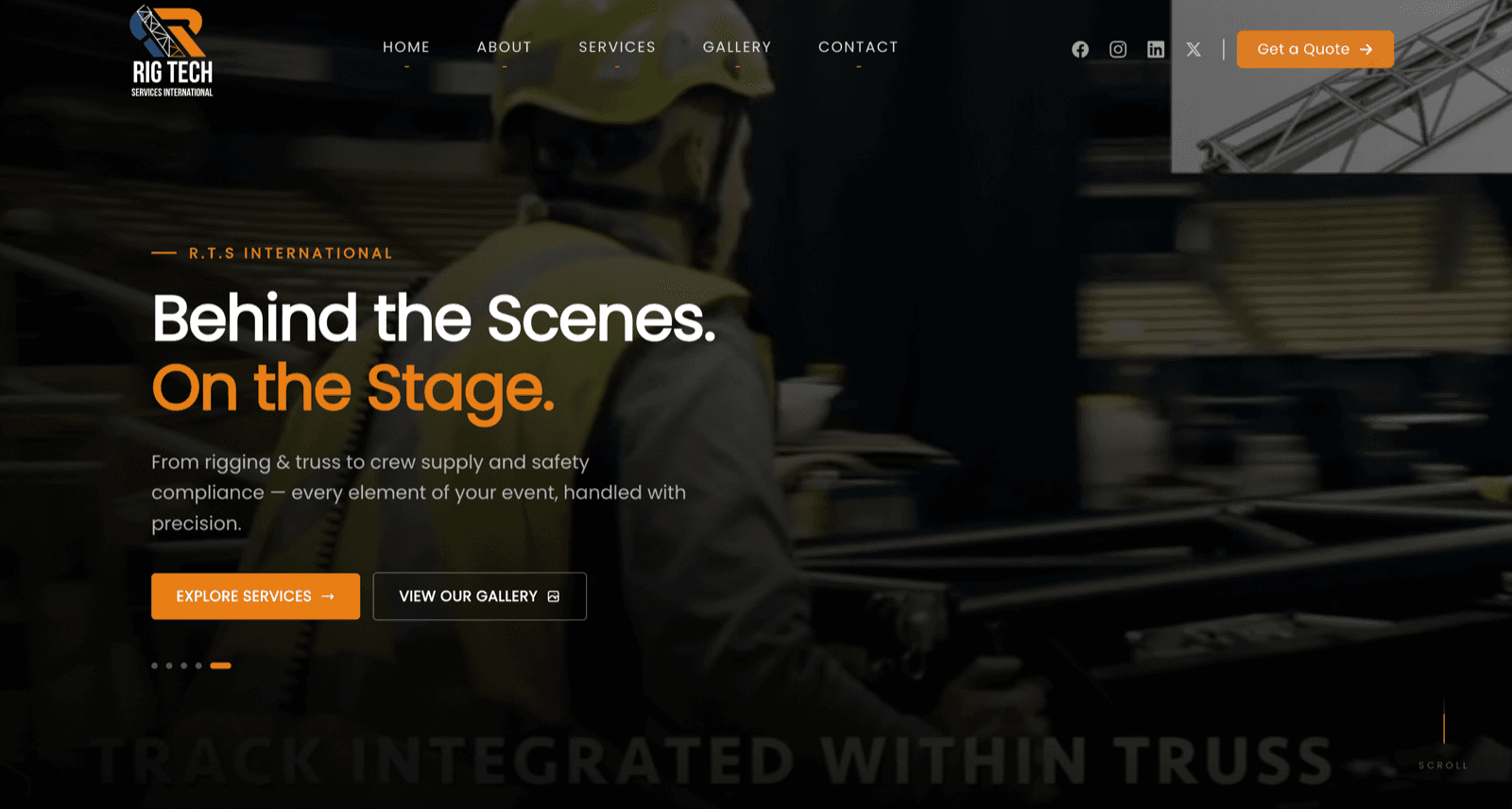 Rig Tech Services International — Corporate Event Services Platform